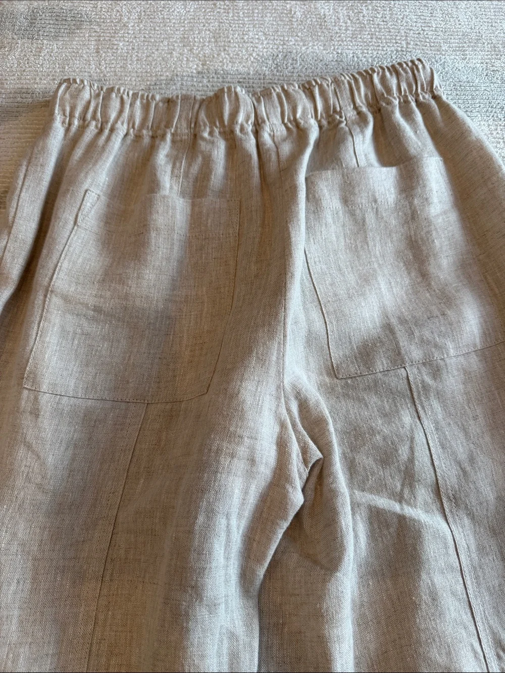 Reformation Linen Pants - Olive & Oatmeal